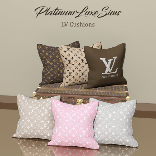 Luxe LV Cushions • 15 Swatches in total! DOWNLOADPatreon early access - Public 20th June. DO NOT - R