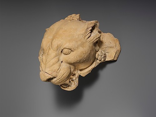 centuriespast:Terracotta head of a pantherPeriod: Early Imperial Date: 1st century A.D. Culture: Rom