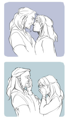 kaciart:  timmyttk said: fili/kili first kiss maybe? like an awkward little thing when they’re younger 