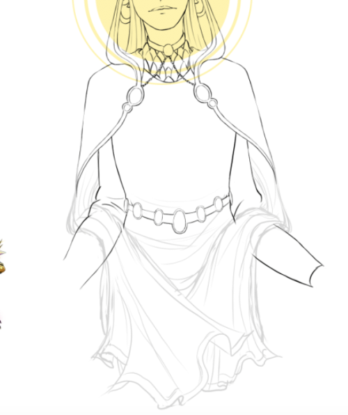 viperfishy-fr:Progress, resketched the flowy bits before refining. double refined lmao