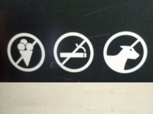 NO: ICE CREAM OR SMOKING OF ANY KIND YES: UNICORNS http://youtu.be/SHfZ8JH0j48