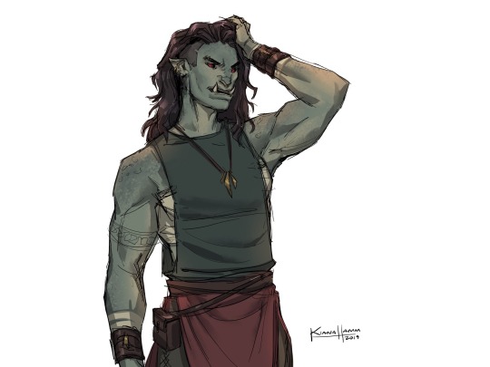 kianahamm:Drew my half-orc with her hair porn pictures