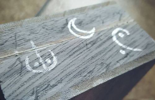 Our NEWEST custom order! Lunar Witch box set. Light gray wooden box with silver moon glyph detail. M