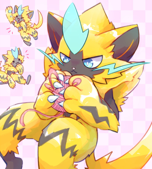 zeraora from november! shiny under the cut