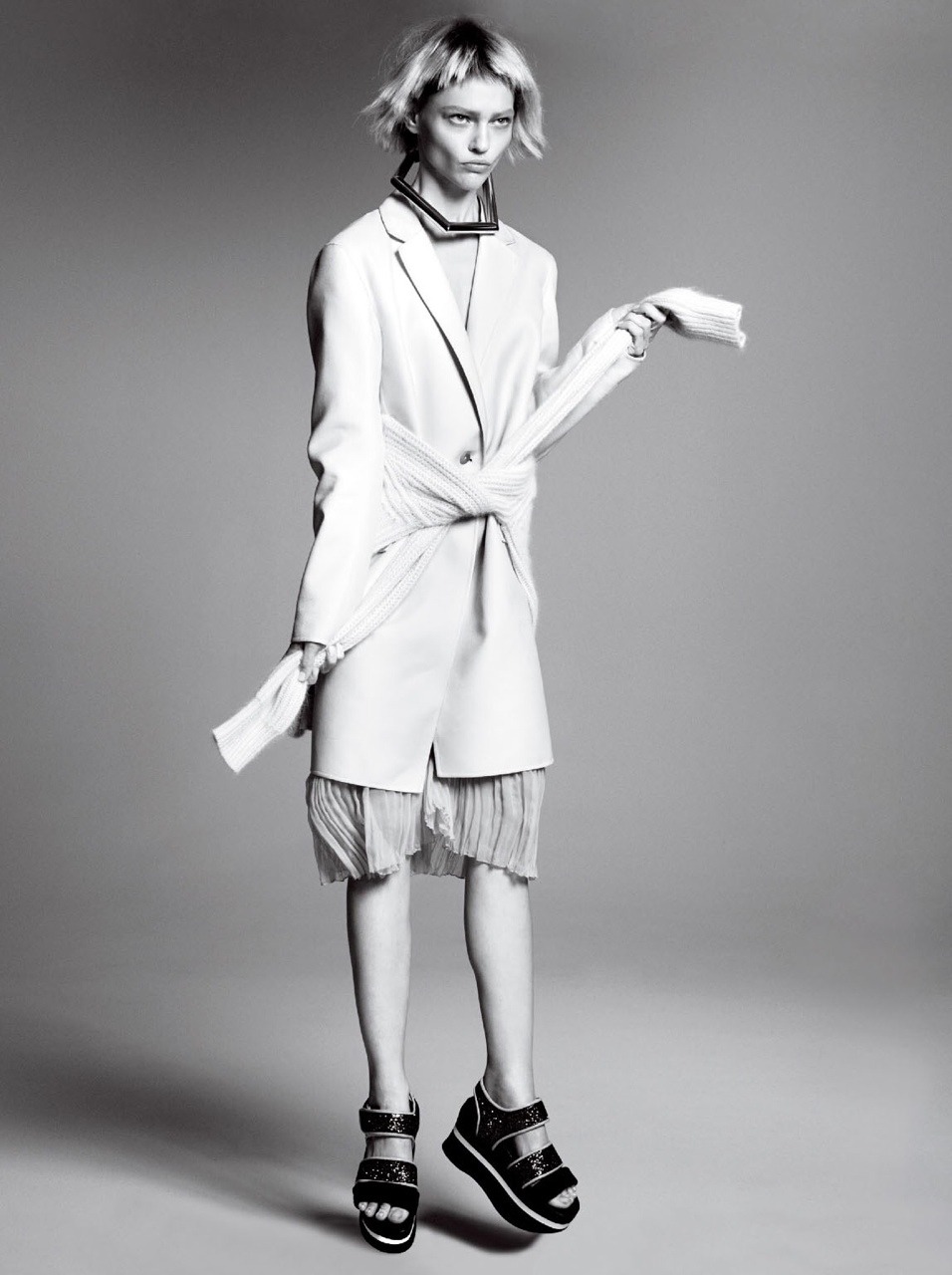 gothprada:  Sasha Pivovarova by David Sims for Vogue US January 2014 
