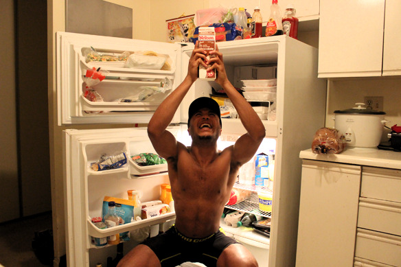talldaddy:  nathanielnoir:   Late night search for chocolate milk ; SUCCESS!!!!!!!!!!! 