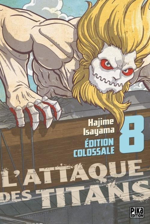 snkmerchandise:  News: Shingeki no Kyojin French Colossal Edition Vol. 8  Original Release Date: September 12th, 2018Retail Price: 19.95 Euros Pika France has unveiled the latest Colossal Edition cover for SnK, featuring Porco’s Jaw Titan! This will