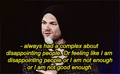 out-in-the-open:  Awww Jared, I don’t think anyone could ever be disappointed in you (x) 
