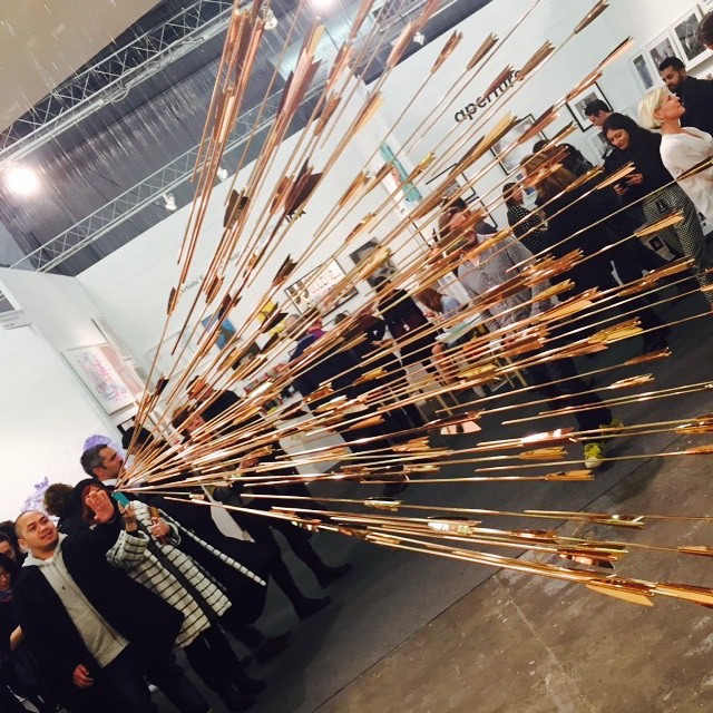 asylum-art:Copper Arrows Frozen Before ImpactLast January, the artist Glenn Kaino