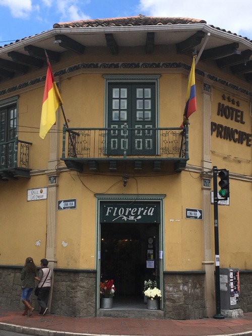 Spanish colonial buildings in central Cuenca, Ecuador