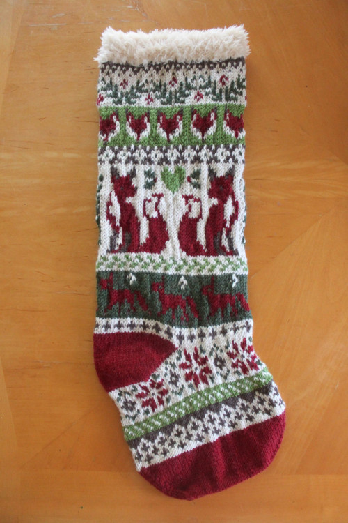 My friend Kori is having her first baby soon, and I wanted to knit her her first Christmas stocking.