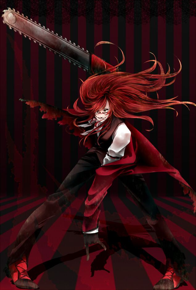 redheadedbishies:   グレル【リク絵】 by:  くもりぞら（・ゝ９）