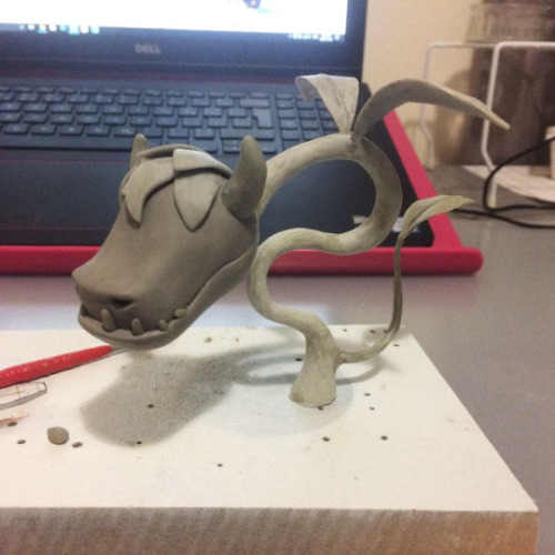 Cowplant WIPI did some sculpting today and yesterday. I made some more leaves and I started sanding 