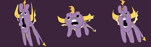 fristdynamo:tried to make a spyro animation in an hour and this is what i got