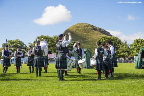 Pipe band at the North Berwick Highland Games.