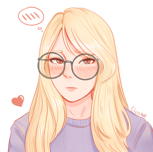 Shy Byul in glasses TT I’m weak for this concept(also im in that stage where I hate my own a