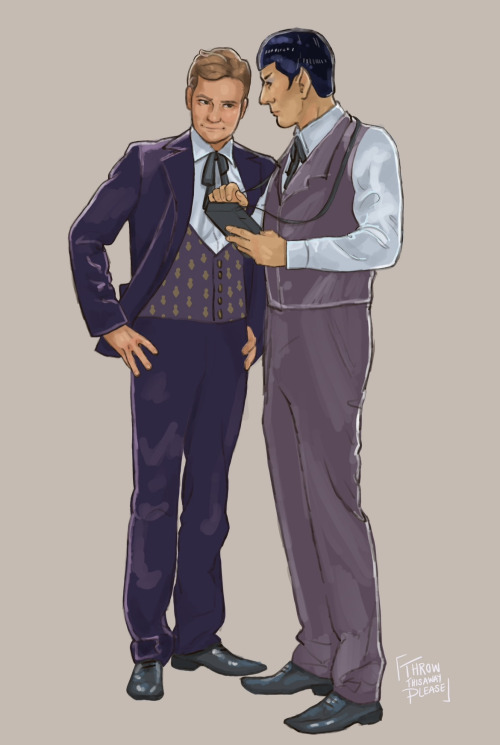 Kirk And Spock In Their Fancy Outfits From Return Of The Archons. This Is So Old But I Made A Promise