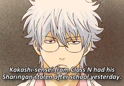 uchihasasukes:  Gintama + Naruto references 