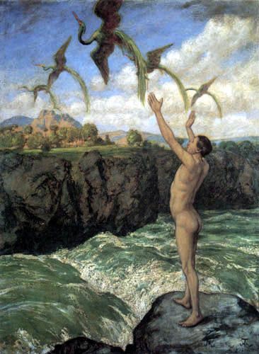 boysnmenart:  Hans Thoma - Aspiration                     