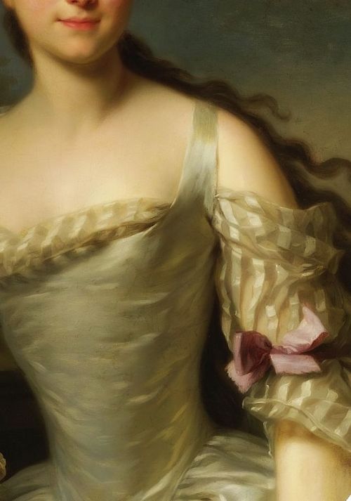 sadnessdollart:Portrait of a woman, Detail. by Antoine Vestier