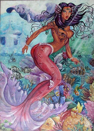 fyblackwomenart:  &ldquo;MARISA&rdquo; by marak:: Check out our Black Mermaid