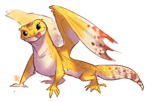 mossygator:how to train your gecko dragonDoodled my lovely gecko and turned him into a dragon! He’s 