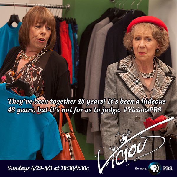 Violet, Penelope and Ash (Iwan Rheon, “Game of Thrones”) catch Stuart (Derek Jacobi) sneaking around, while Freddie (Ian McKellen) catches him in a lie!
Could trouble be brewing amongst the partners? Find out on VICIOUS “Episode 2” this Sunday, July...