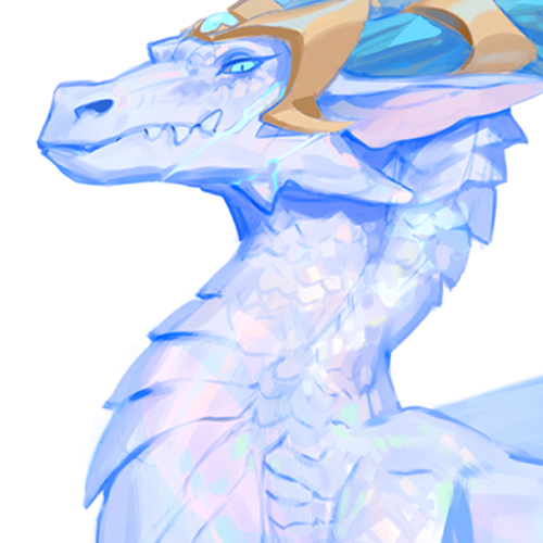 a blue dragon inspired by the snowy zone from Dragonflight’s preview + detail shots 