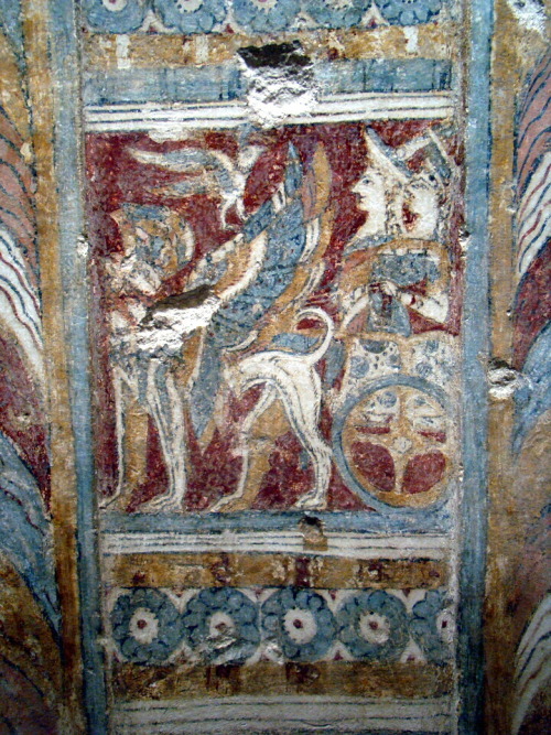 Two goddesses on a chariot* Herakleion, Crete* sarcophagus detailSource: WikimediaAttribution: O.Mus