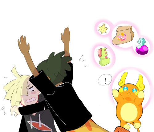 Gladion: *in low, deep, angry bakugo’s voice * It was Lillie’s idea, GET OFFAlolan Raichu likes mala