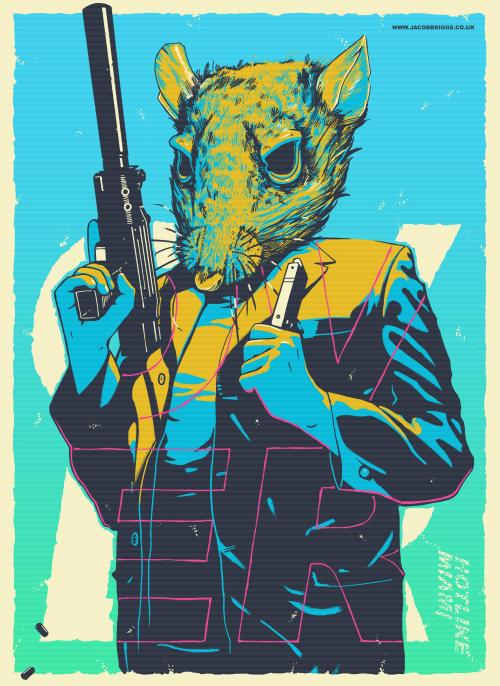 pixalry:  Hotline Miami Poster Set - Created by Jacob Briggs Available for sale on RedBubble.