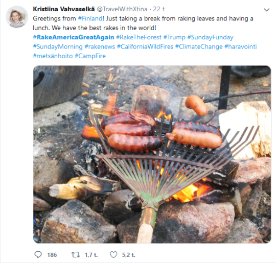 liripip: unleashthemidnight:  glixbitch:  uudenpaskanhaju:   Upea galaxy brain huomaus herra presidentti, arvasit meidän salaisuudet miten estetään metsäpaloja maassa missä mikään ei ole kuiva   I feel like there might be a slight difference in