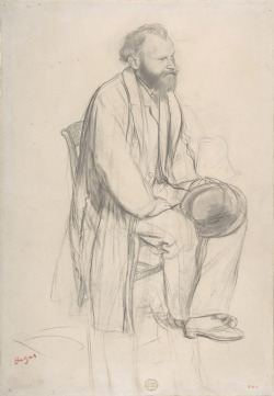 Edgar Degas:  Édouard Manet, Seated, (1865)