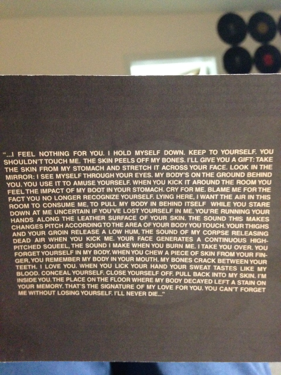 sonicwavez:  Liner notes from Swans’ Filth / Body To Body, Job To Job