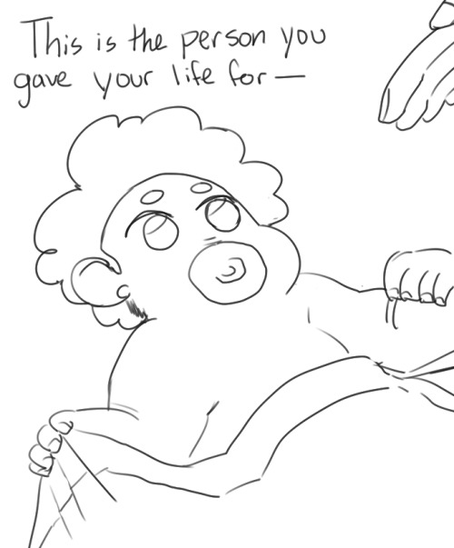 reipx:  I feel like Pearl would try to get overly emotional and parental around baby steven but something like this would happen and she’d just ・_・  