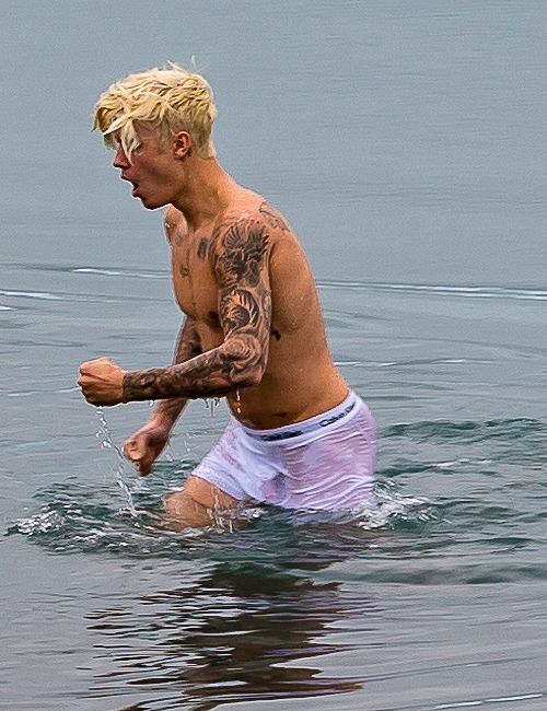 male-celebs-naked:  fuckstar:  wicked95:  boytrappedinthcloset:  Justin Bieber’s bulge, booty and his giant dick  