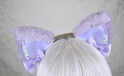 kitten-sightings:  Lavender New Style Cat Ears ษ.00Available for VIP pre-release and if not reserved by a VIP member, this will be available in the KittenSightings store on 05.19.15!If you would like to reserve this item, simply reply or reblog with