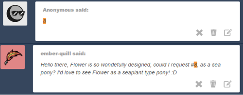 askflowertheplantponi:seaplantponycuzwhynotwhoneedslogic  xD So… seaweed pone? *giggles* x3