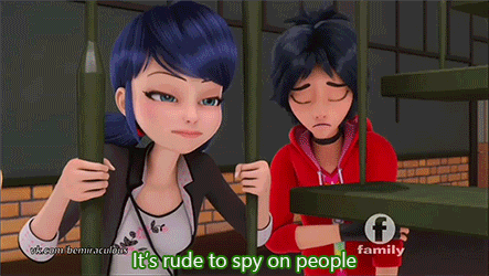 miraculousgifs: It’s rude to spy on people Really? You Don’t  Say? 