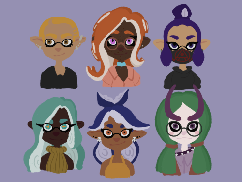 Squid bustsand octos and sea slugs d:all I&rsquo;ve been wanting to really draw is splatoon stuff bu