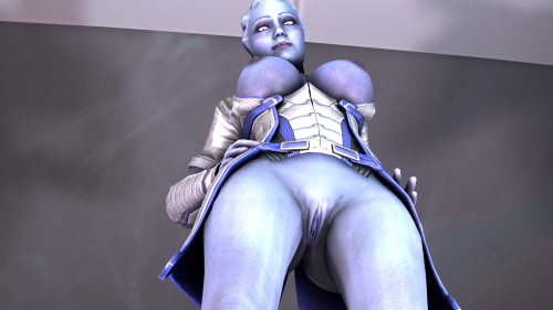littlemuse101:  Having a bit more fun with low angle POV shoots Source File Credit: Ship & Liara: Lord Aardvark 