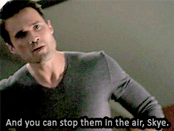 Just like that, the fight fades out of him. “Of course you aren’t.” Ward brushes the hair out of her
