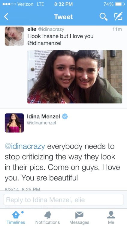 late-night-double-feature:magical-unicorn-idina-menzel:I love and seriously respect that Idina reali