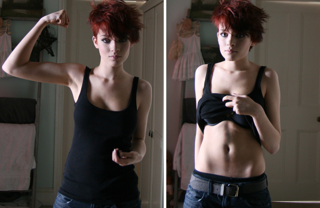 dyke-lesbian-andro-queer-photos:  beauty-in-androgyny:  My new workout regime is
