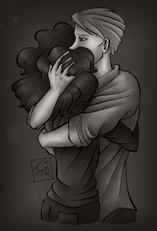 Another quick Dramione doodle that I attempted to colour. ;)Ref