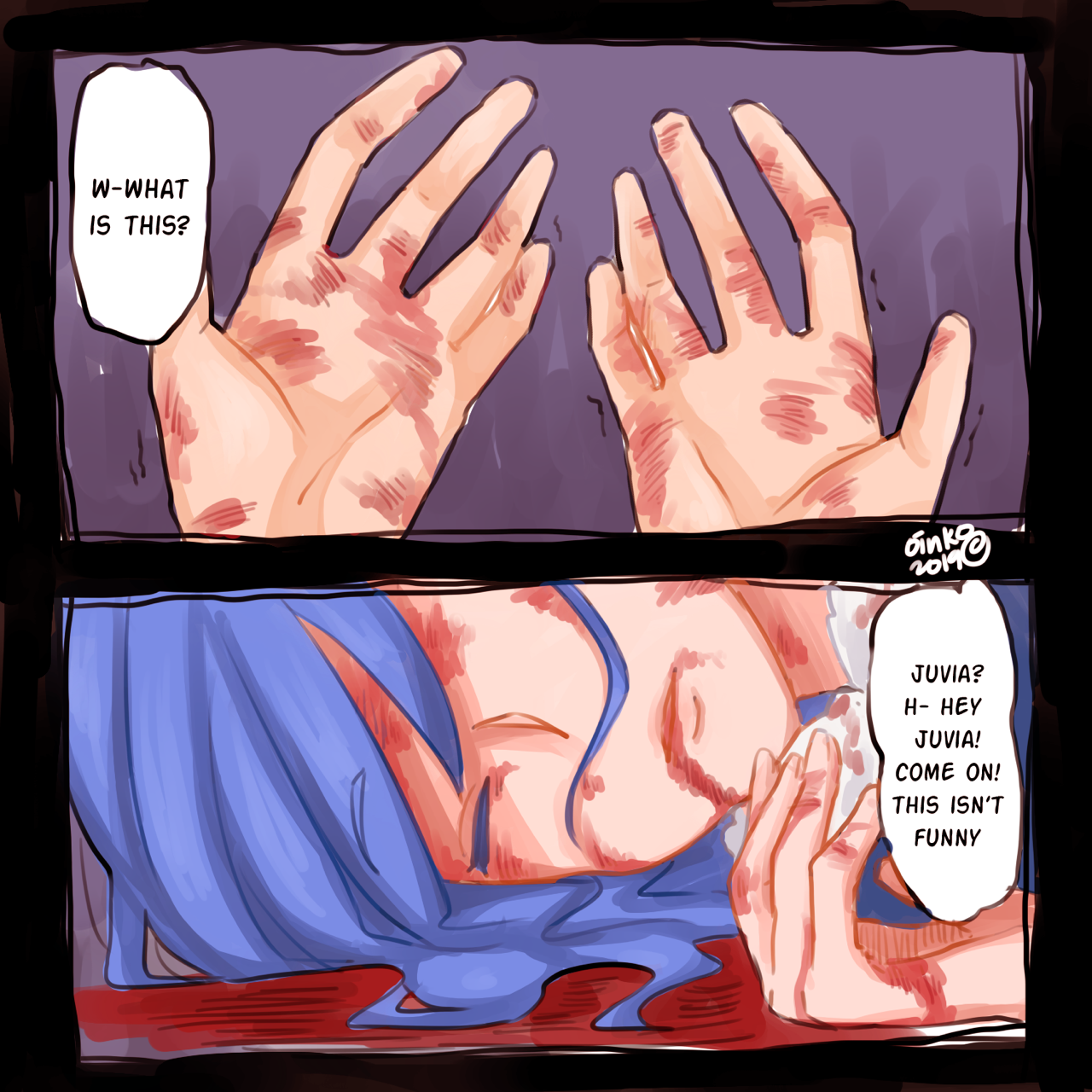 oink8: GRUVIA WEEK DAY 5-6 || heartache and comfort finally finished this short comic!!