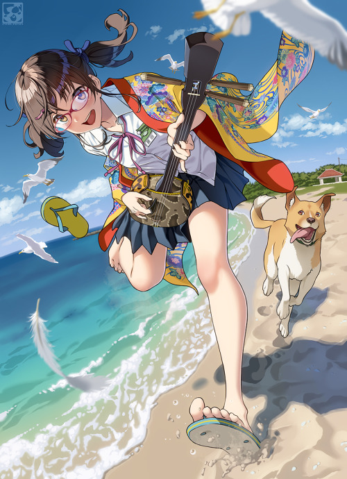 Running on the beach [Original]