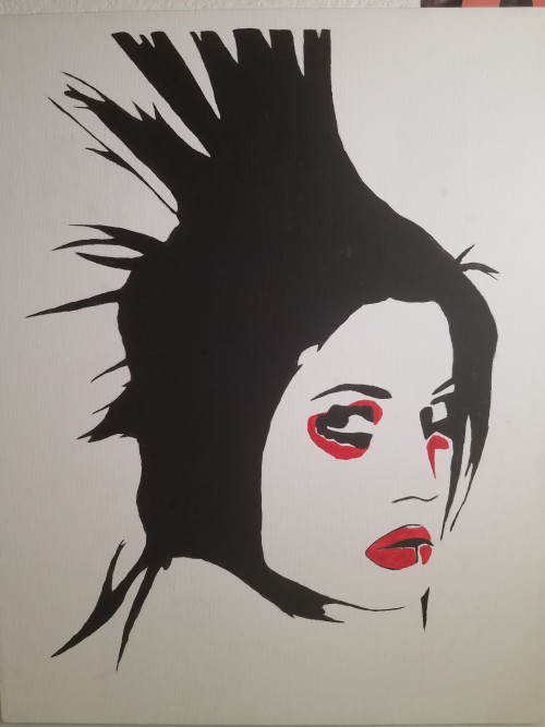 one of the first painting i’ve ever done was of Brody Dalle (bottom right) and after not paint or dr