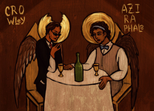 bravinto: Hurray! I now can post here my contribution for Good Omens Gift Exchange-2015! My present 