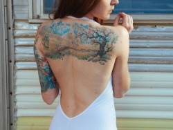 Devinwillow:  Finally, A Clear Shot Of My Back Piece By Eric Anderson. Photo By Edgar